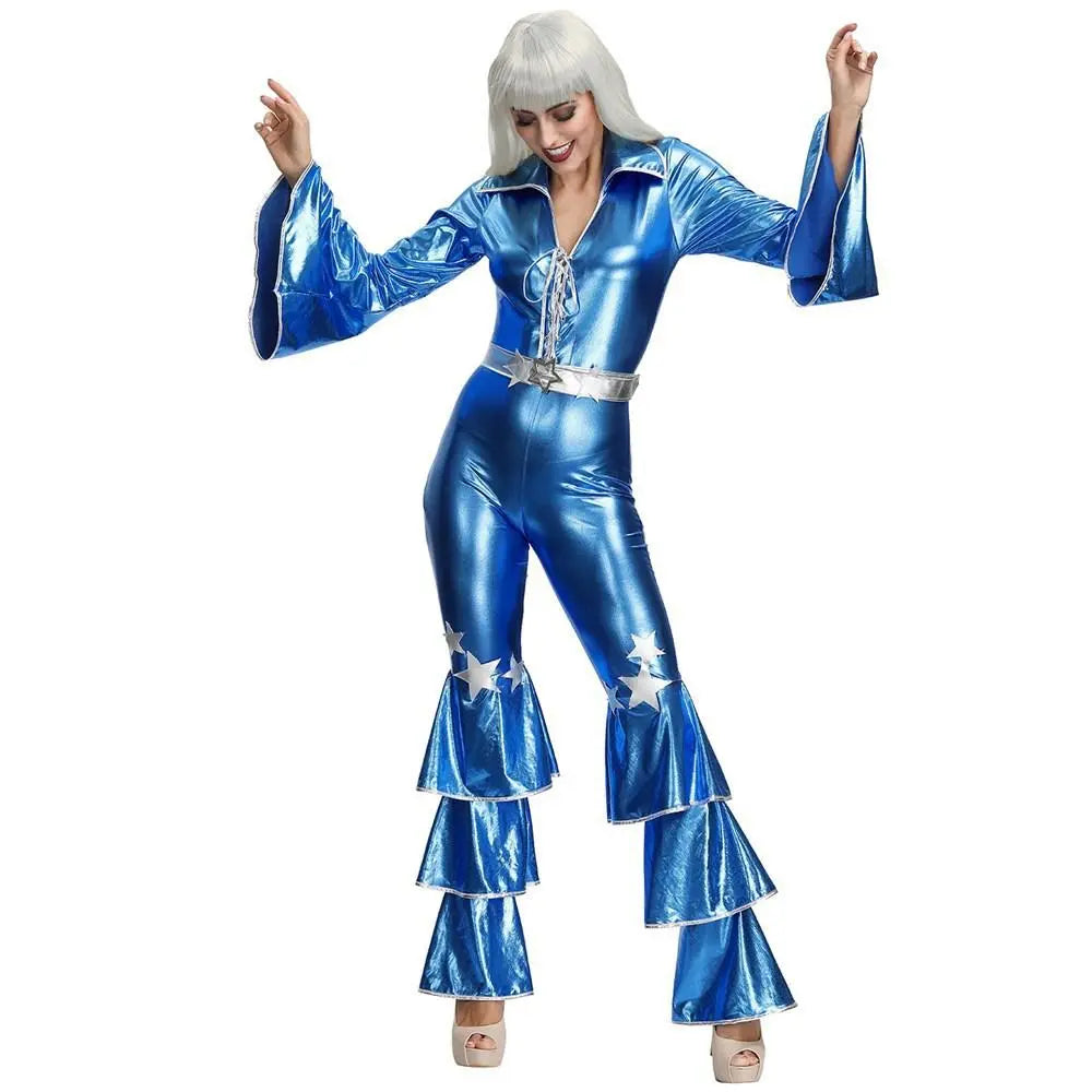 1970s Dancing Dream Blue 70s Costumes|?PajmasBuy