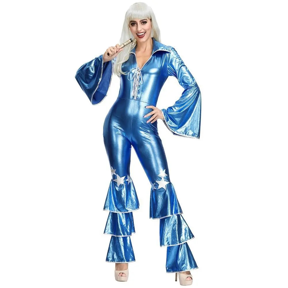 1970s Dancing Dream Blue 70s Costumes|?PajmasBuy