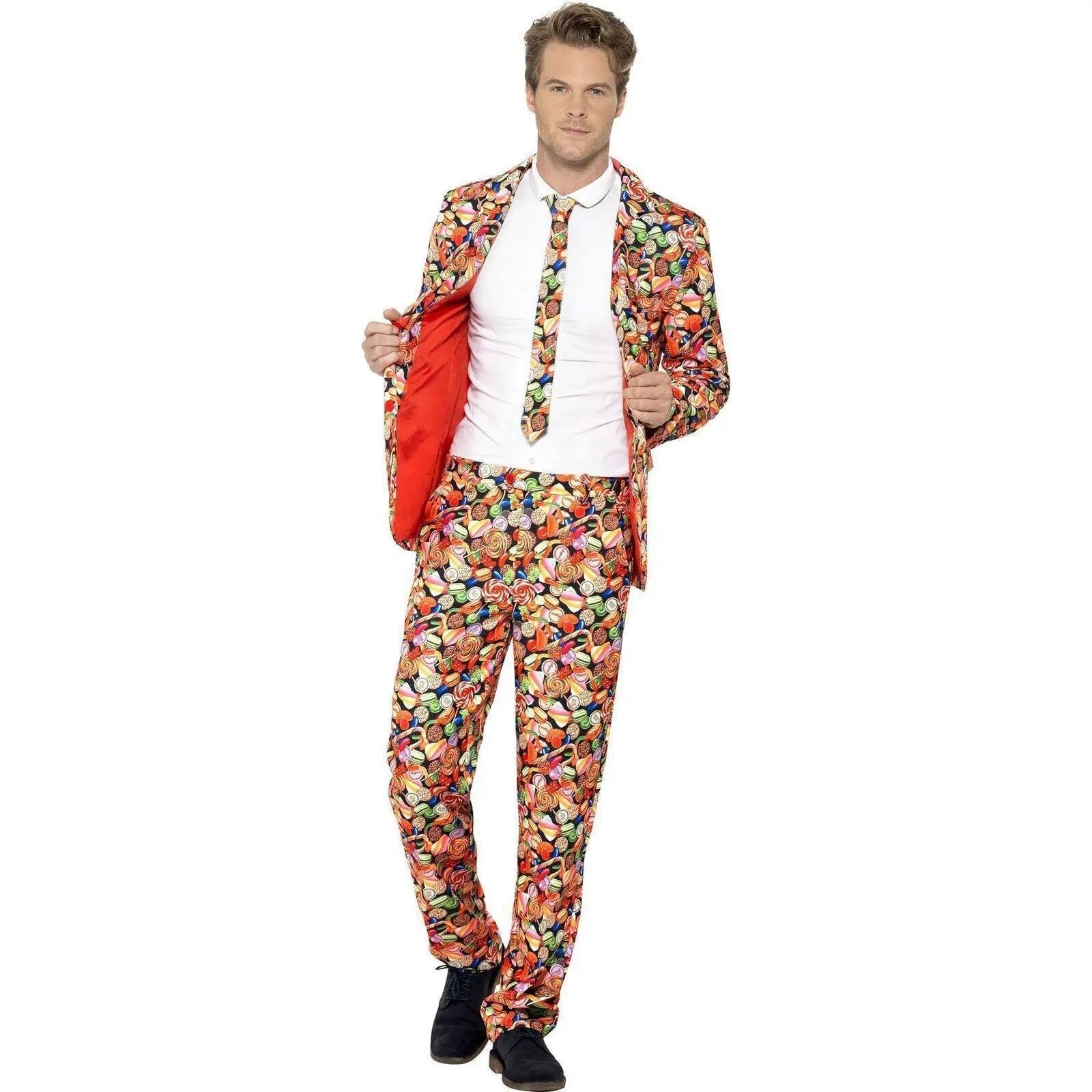 1980s Love Flower Print Suit 80s Costumes Cosplay Party Carnival|?PajmasBuy