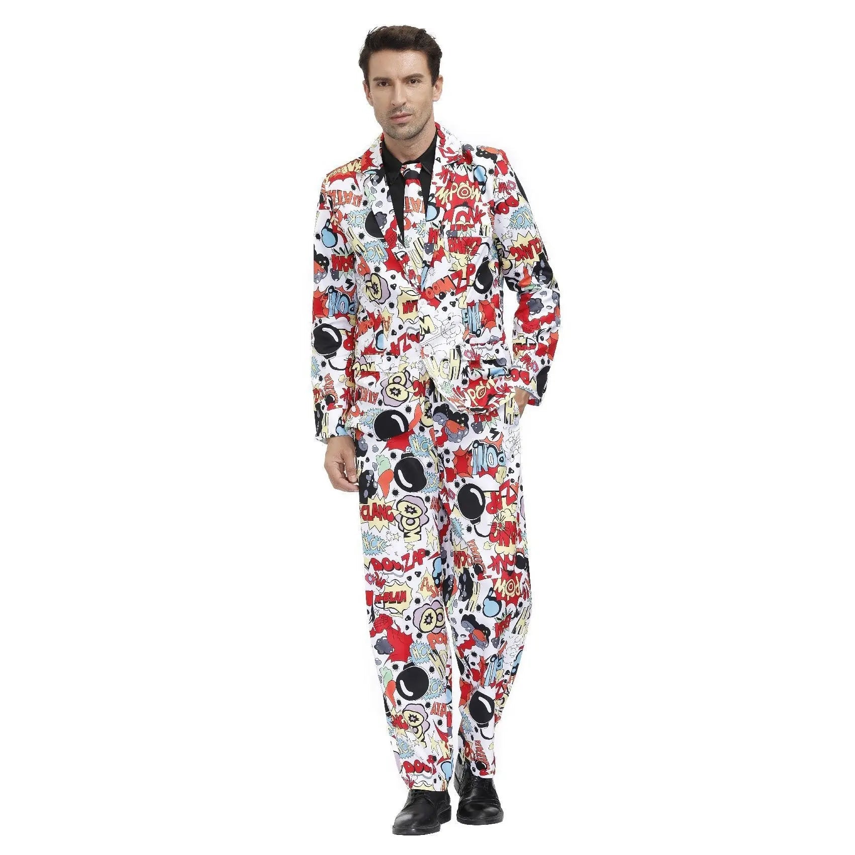 1980s Love Flower Print Suit 80s Costumes Cosplay Party Carnival|?PajmasBuy