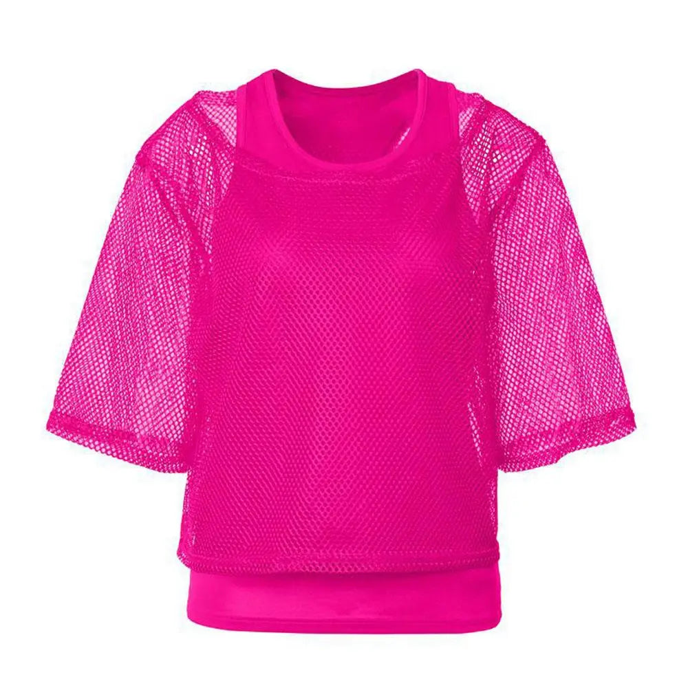 1980s Top Fishnet Women T-shirt 80s Costumes Cosplay Party Carnival|?PajmasBuy