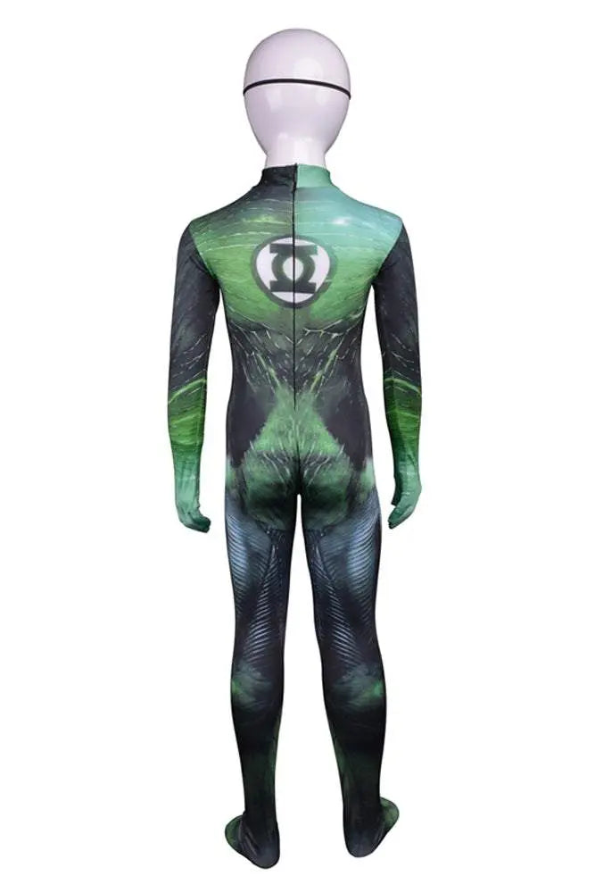 Green Lantern Hal Jordan Muscle Suit Kids Superhero Cosplay Costume - Pajamasbuy