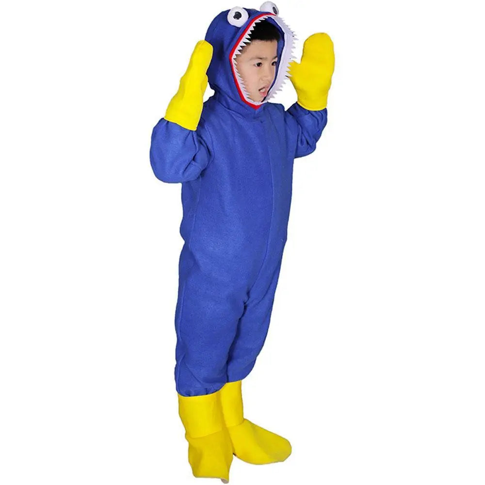 Huggy - Wuggy Cosplay Costume Poppy - Playtime Jumpsuit Onesie Halloween Outfit for Kids Boys Girls - Pajamasbuy
