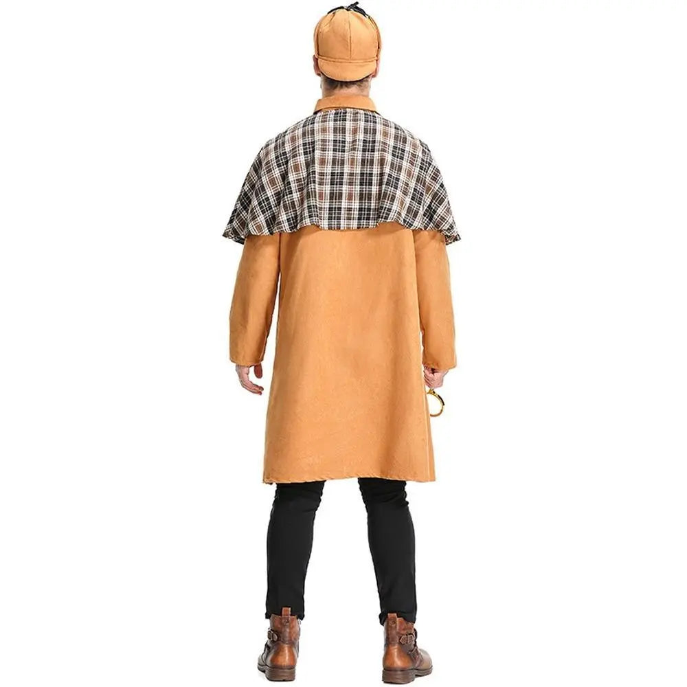 Mystery Game Role Playing Men Detective Adult Cosplay Costume Outfits Carnival Suit - Pajamasbuy