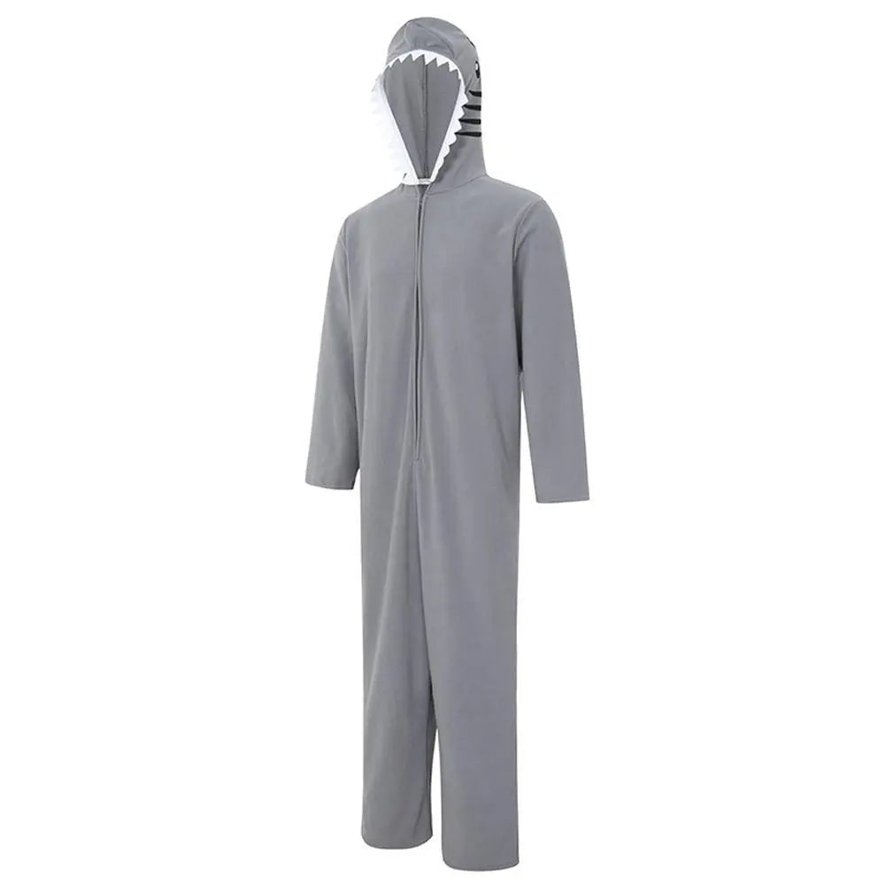 Ocean Great White Shark Animal Adult Jumpsuit Cosplay Costume Carnival - Pajamasbuy