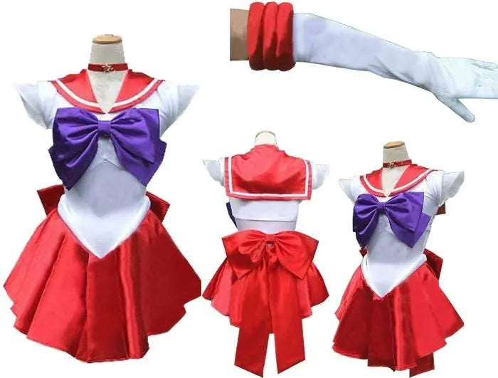 Sailor Moon Venus Uranus Cosplay Costume Dress Uniform With Gloves Halloween - Pajamasbuy