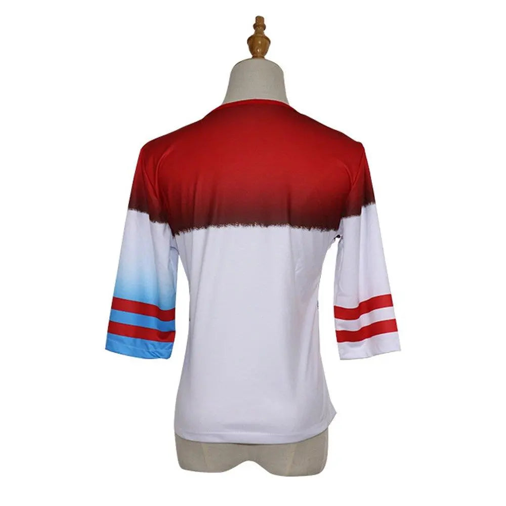 Suicide Squad Harley Quinn Cosplay Costume T-shirt Halloween Queen Outfit - Pajamasbuy