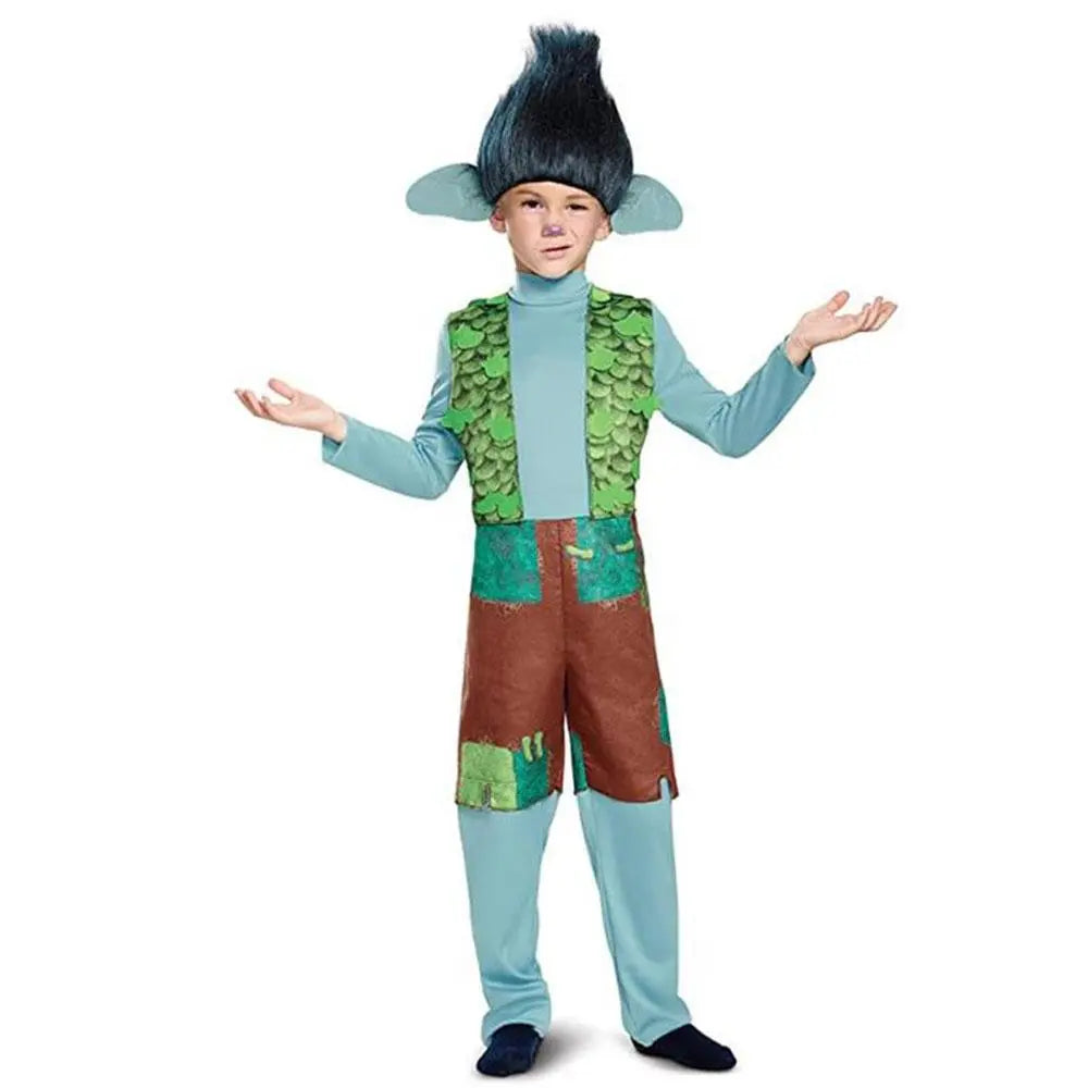 Trolls World Tour Boy??£¤s Branch Girl Poppy Costume Cosplay Halloween Fancy Dress Kids - Pajamasbuy