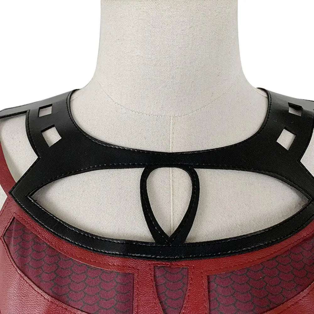 Wanda Maximoff Costume Cosplay Jumpsuit Red Witch Cloak Halloween Outfit for Woman - Pajamasbuy