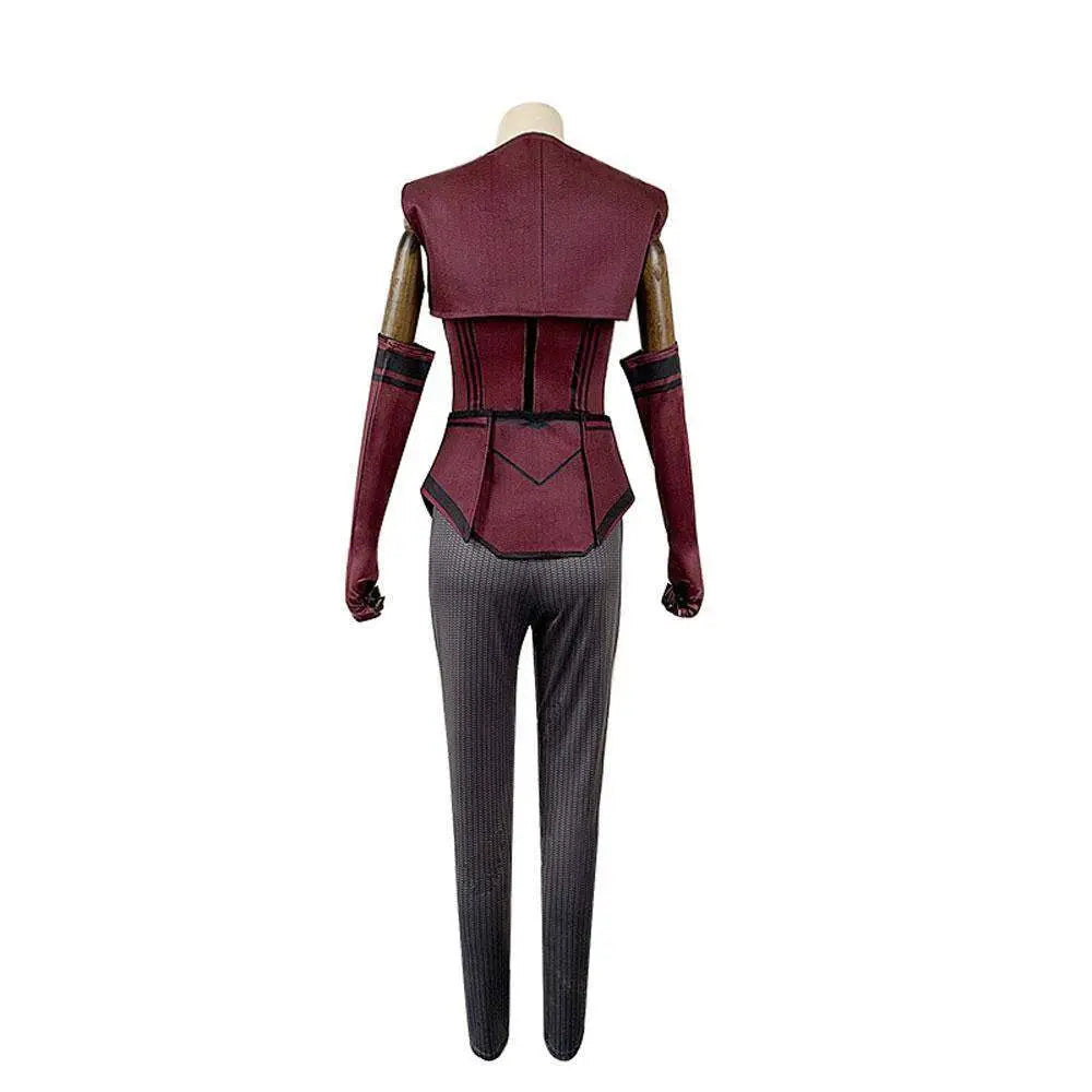 Wanda Maximoff Costume Cosplay Jumpsuit Red Witch Cloak Halloween Outfit for Woman - Pajamasbuy