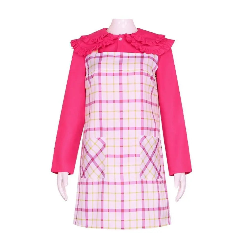 Wednesday Cosplay Costume Enid Sinclair Pink Dress Halloween Outfit for Women - Pajamasbuy