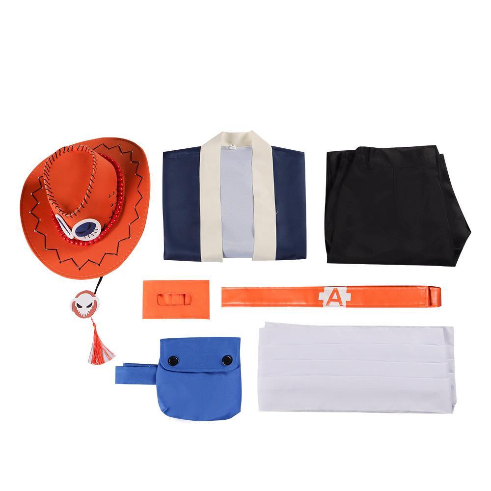 Animation costume Nautical King Fire Fist Ace full cosplay costume stage performance - Pajamasbuy