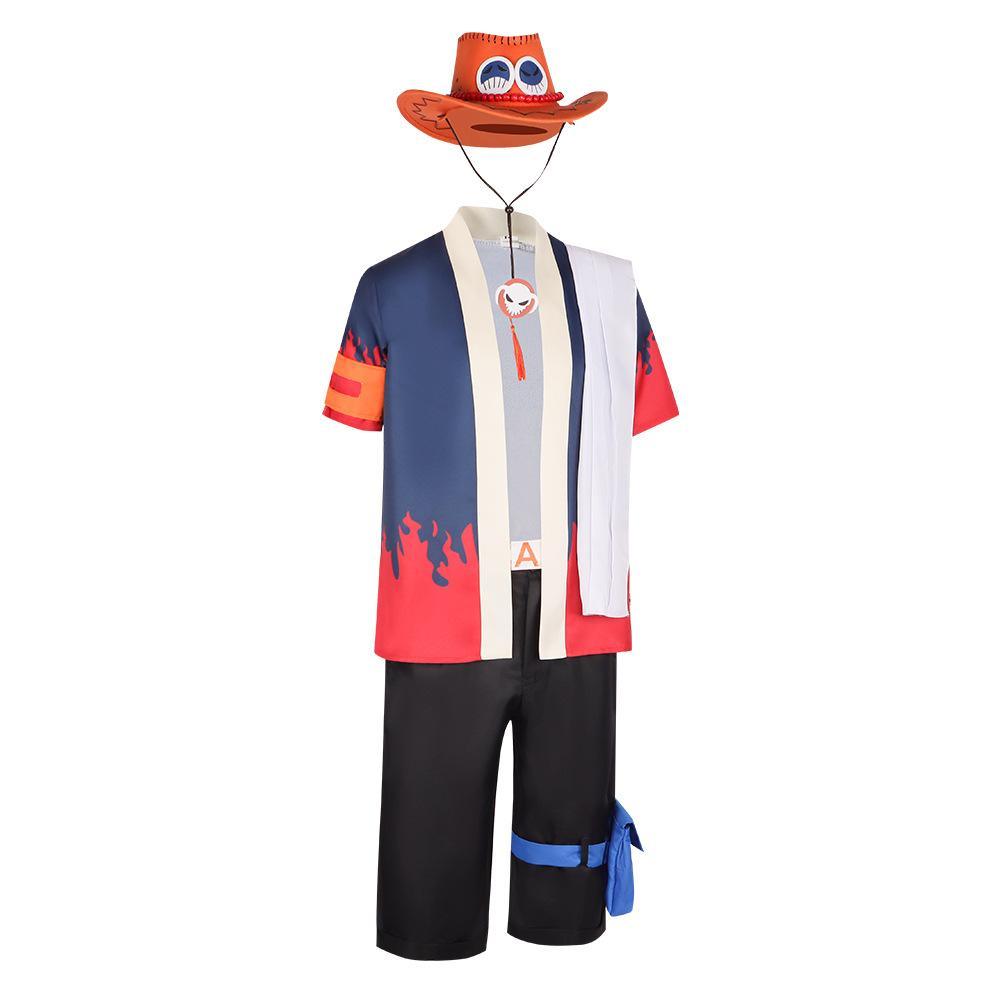 Animation costume Nautical King Fire Fist Ace full cosplay costume stage performance - Pajamasbuy