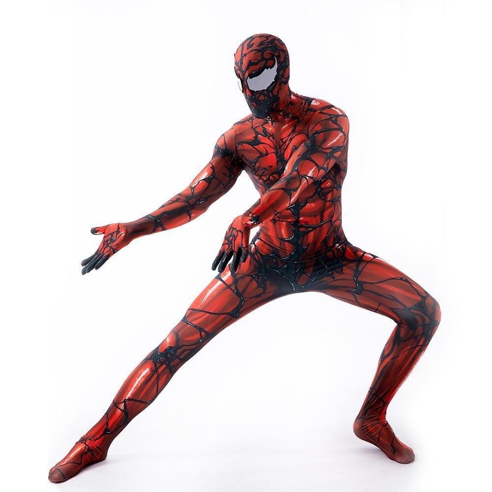 Carnage Red Rubies Venom Spider - Man Costume Cosplay Jumpsuit Superhero Bodysuit Halloween Suit Zentai For Adult Kids - Pajamasbuy