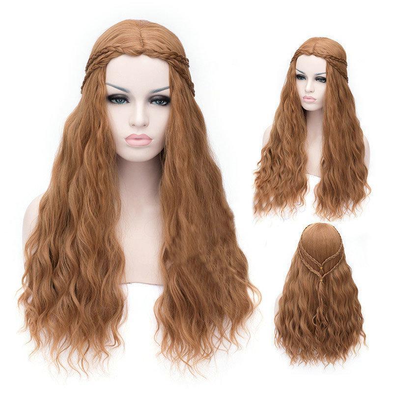 Game of Thrones Cersei Lannister Gold Long Curly Hair Cosplay Wig - Pajamasbuy