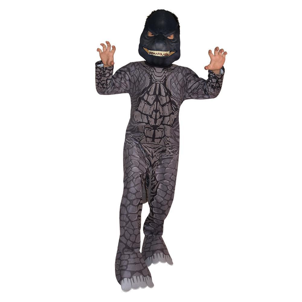 Godzilla Jumpsuit Mask Stage Performance Cosplay Costumes Printing Kids - Pajamasbuy