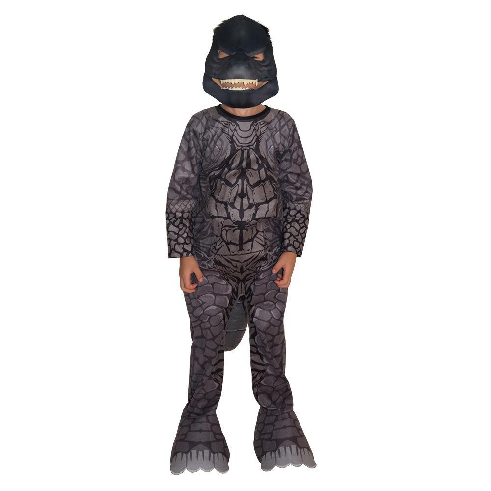 Godzilla Jumpsuit Mask Stage Performance Cosplay Costumes Printing Kids - Pajamasbuy