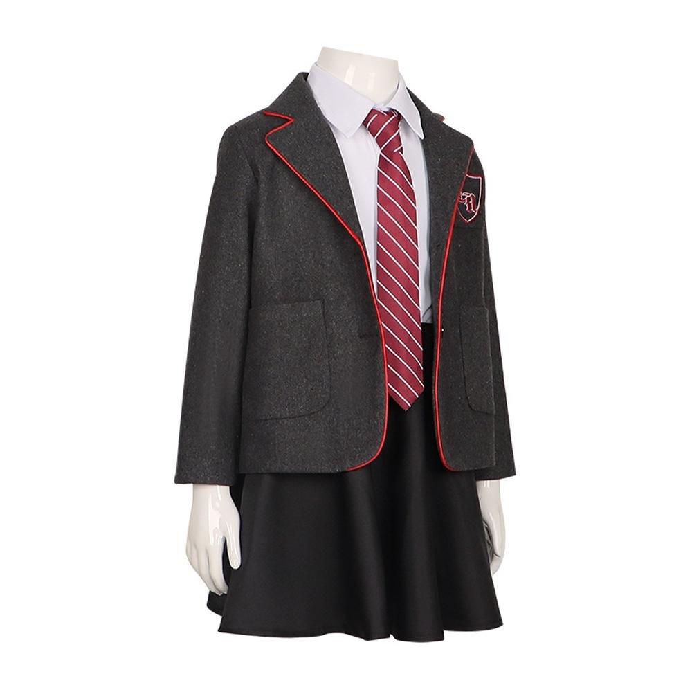 Kids Matilda Musical Cosplay Costume Outfit Girls School Uniform Suit Jacket Shirt Skirt Tie Party Stage Full Set - Pajamasbuy