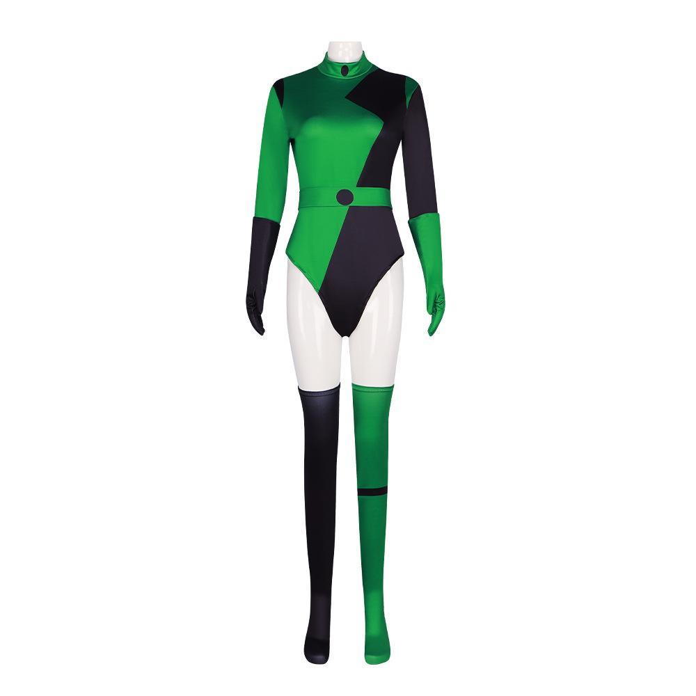 Kim Possible shego Costume Bodysuit Jumpsuit Swimsuit - Pajamasbuy
