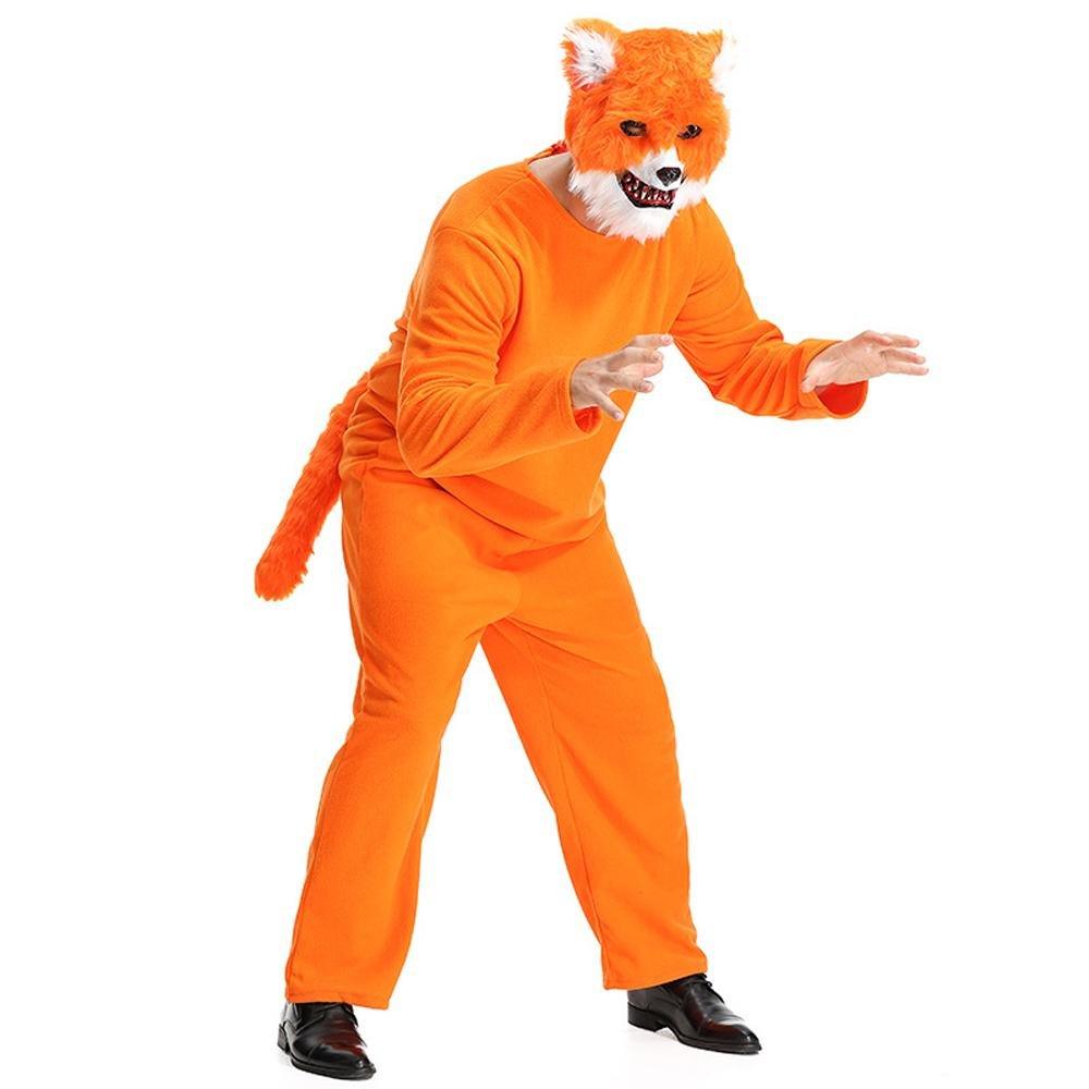 Mr. Sly Fox Animal Adult Jumpsuit Cosplay Costume Carnival - Pajamasbuy