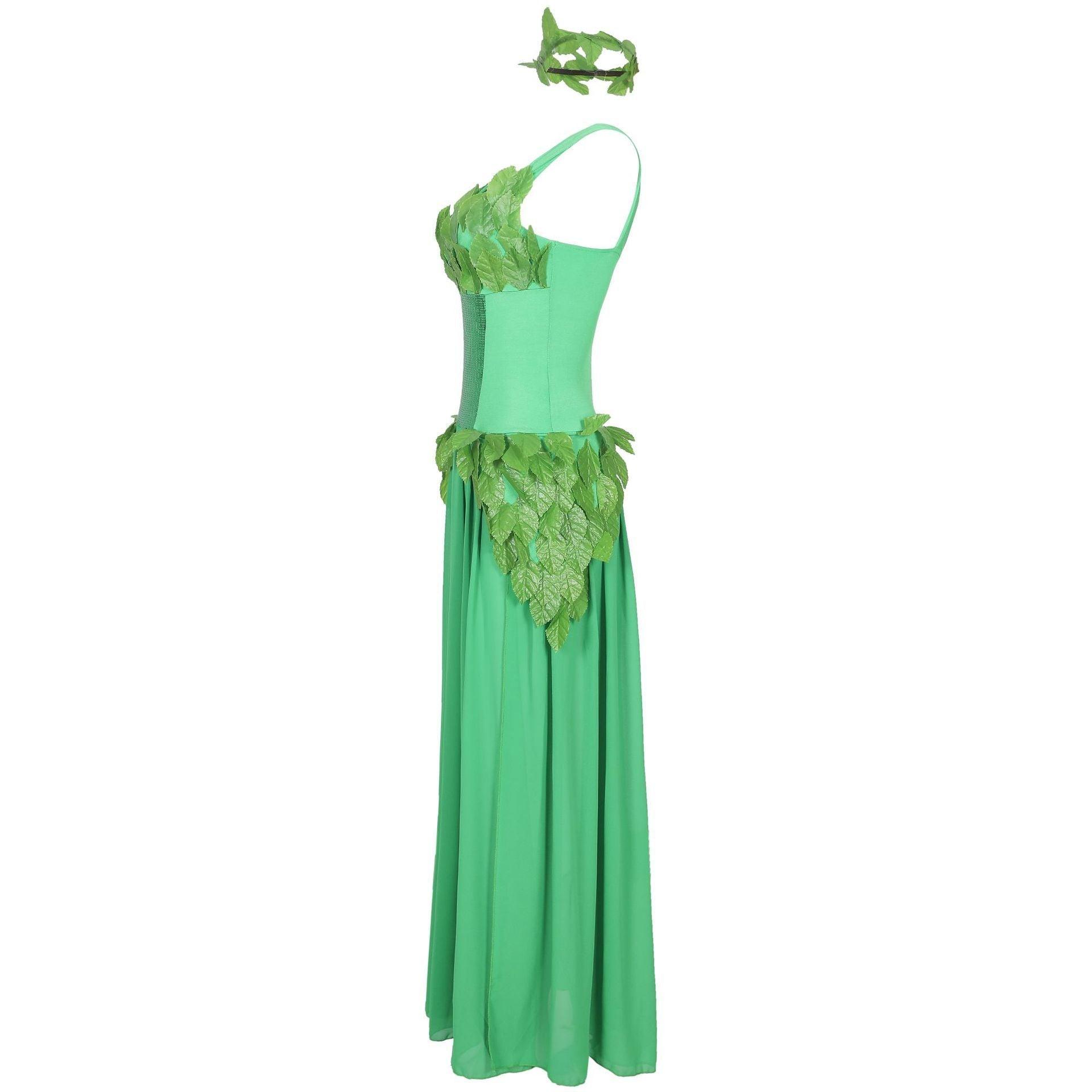 Women's Deuxe Poison lvy Costume long dress Halloween - Pajamasbuy