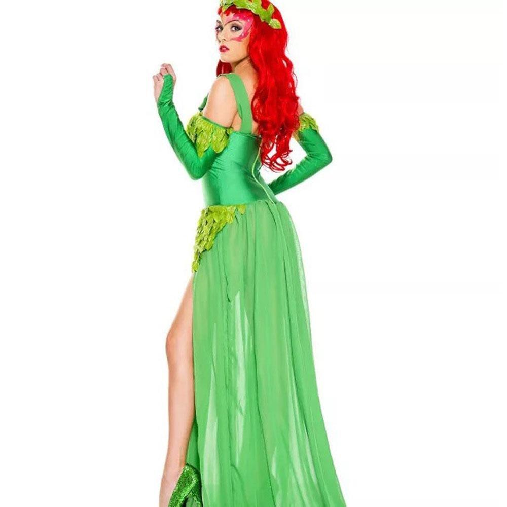 Women's Deuxe Poison lvy Costume long dress Halloween - Pajamasbuy
