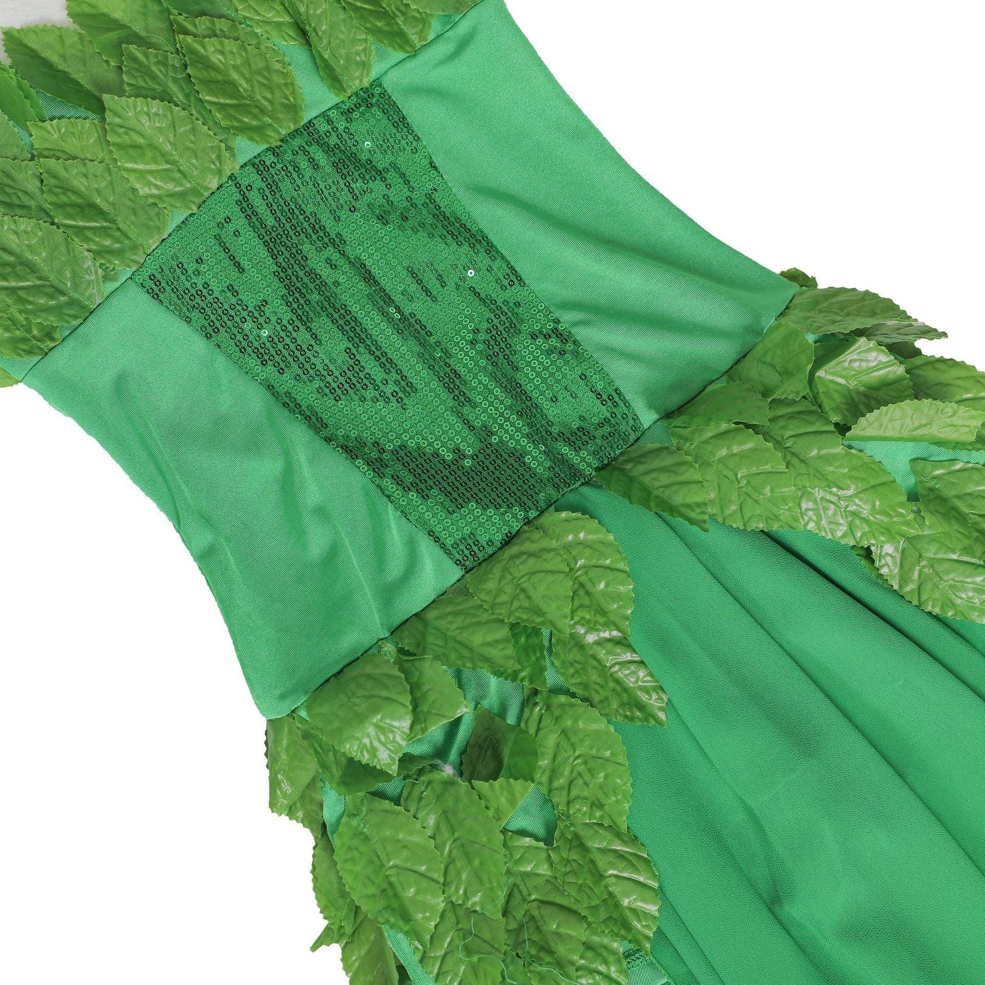 Women's Deuxe Poison lvy Costume long dress Halloween - Pajamasbuy