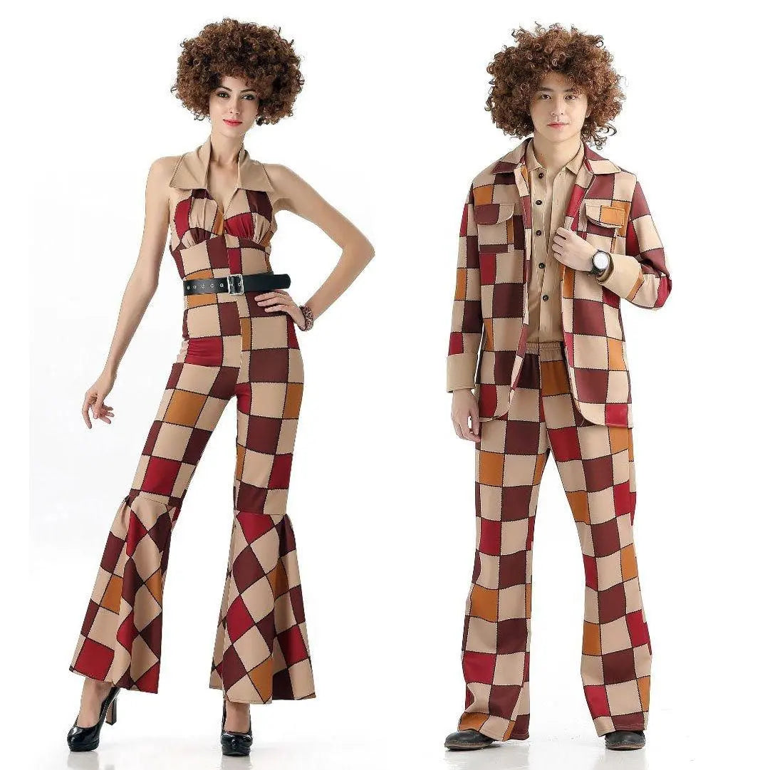 1920s Disco Stage Masquerade Fancy Dress Costumes Halloween For Women Men Leisure Suit - Pajamasbuy