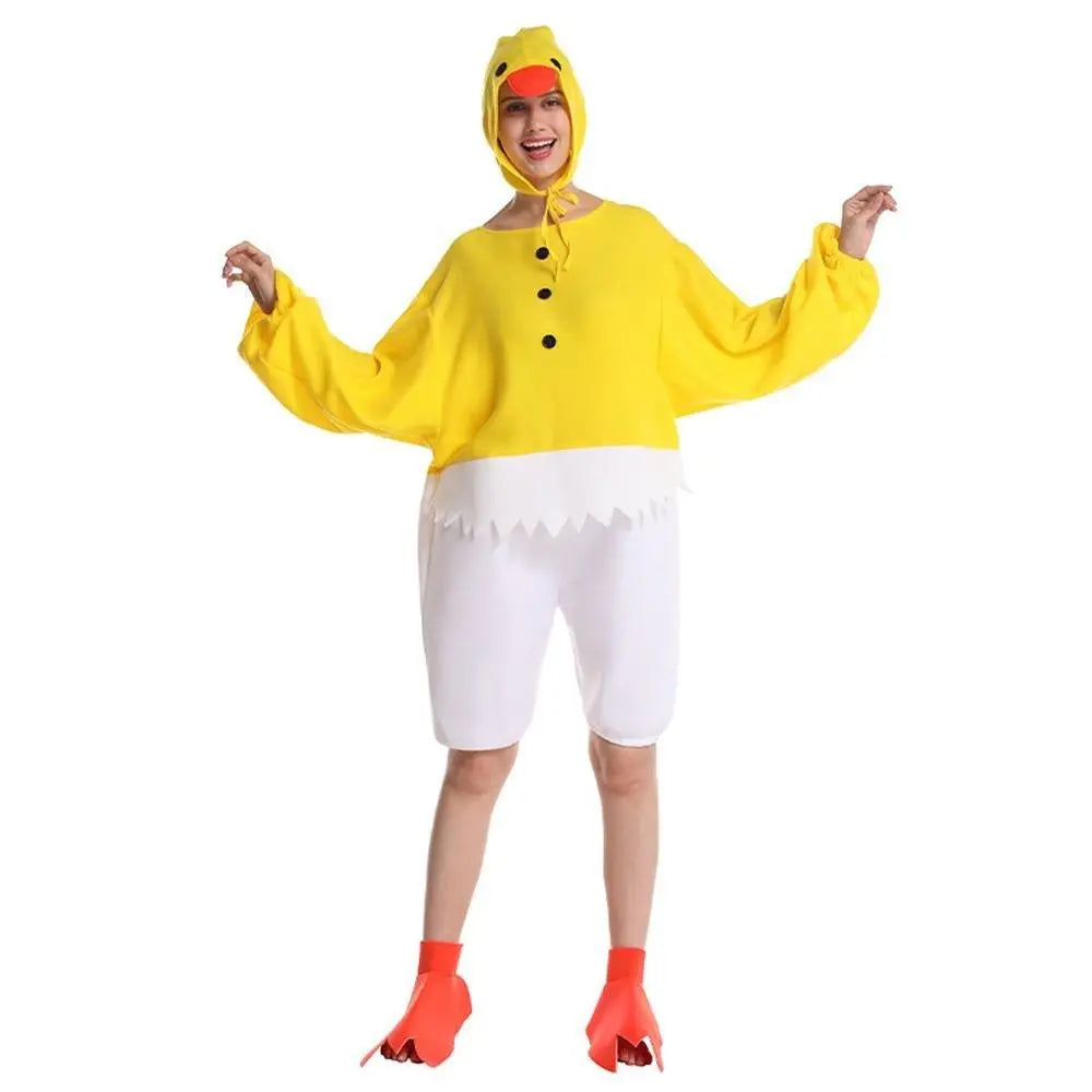 Adult Funny Yellow Chick Jumpsuit Cosplay Stage Performance Costume - Pajamasbuy