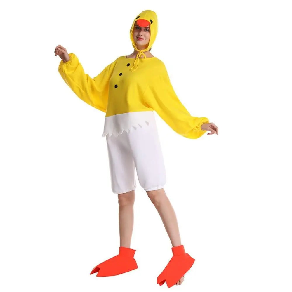 Adult Funny Yellow Chick Jumpsuit Cosplay Stage Performance Costume - Pajamasbuy
