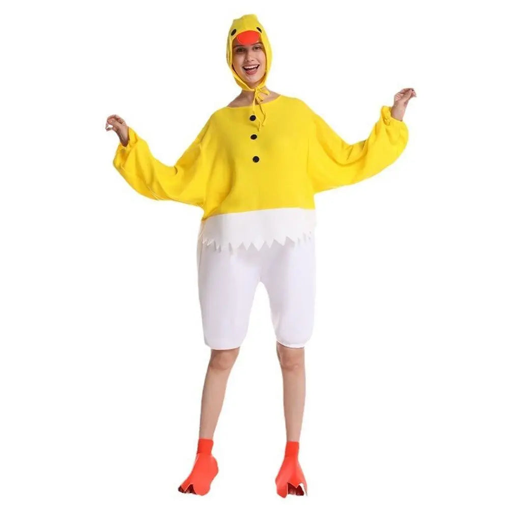 Adult Funny Yellow Chick Jumpsuit Cosplay Stage Performance Costume - Pajamasbuy