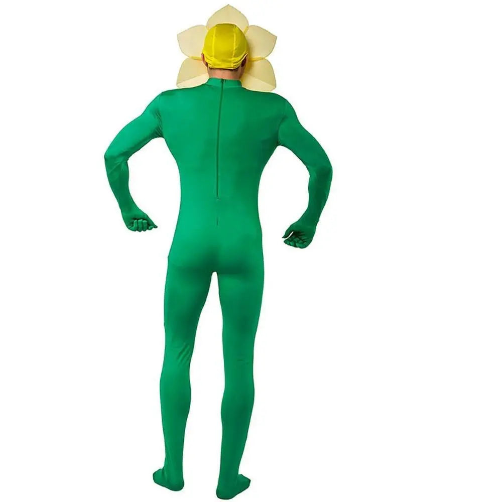 Adult Man Sunflower Funny Jumpsuit Cosplay Stage Performance Costume - Pajamasbuy