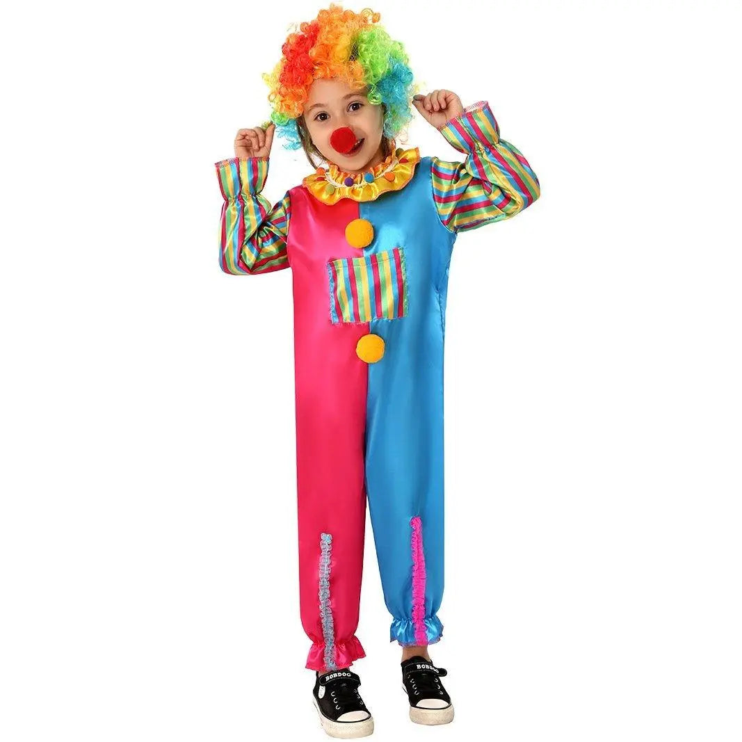 Children's Clown Costume Jumpsuit Carnival Cosplay Halloween and Stage Performance Outfit - Pajamasbuy
