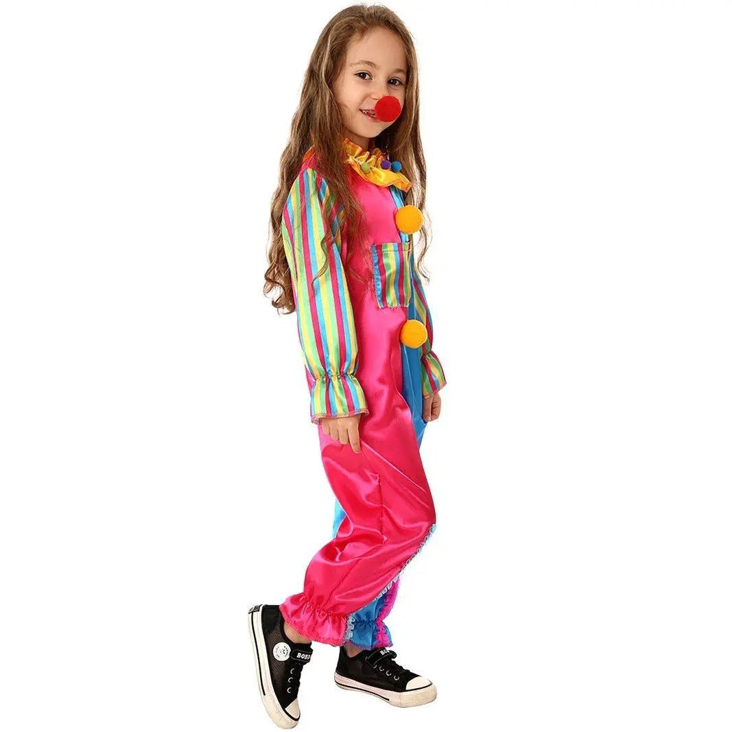 Children's Clown Costume Jumpsuit Carnival Cosplay Halloween and Stage Performance Outfit - Pajamasbuy