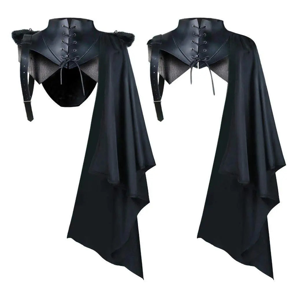 Death Cape Halloween Party Devil Cosplay Costume Vampire Cloak Midcentury Vintage Tippet for Men - Pajamasbuy