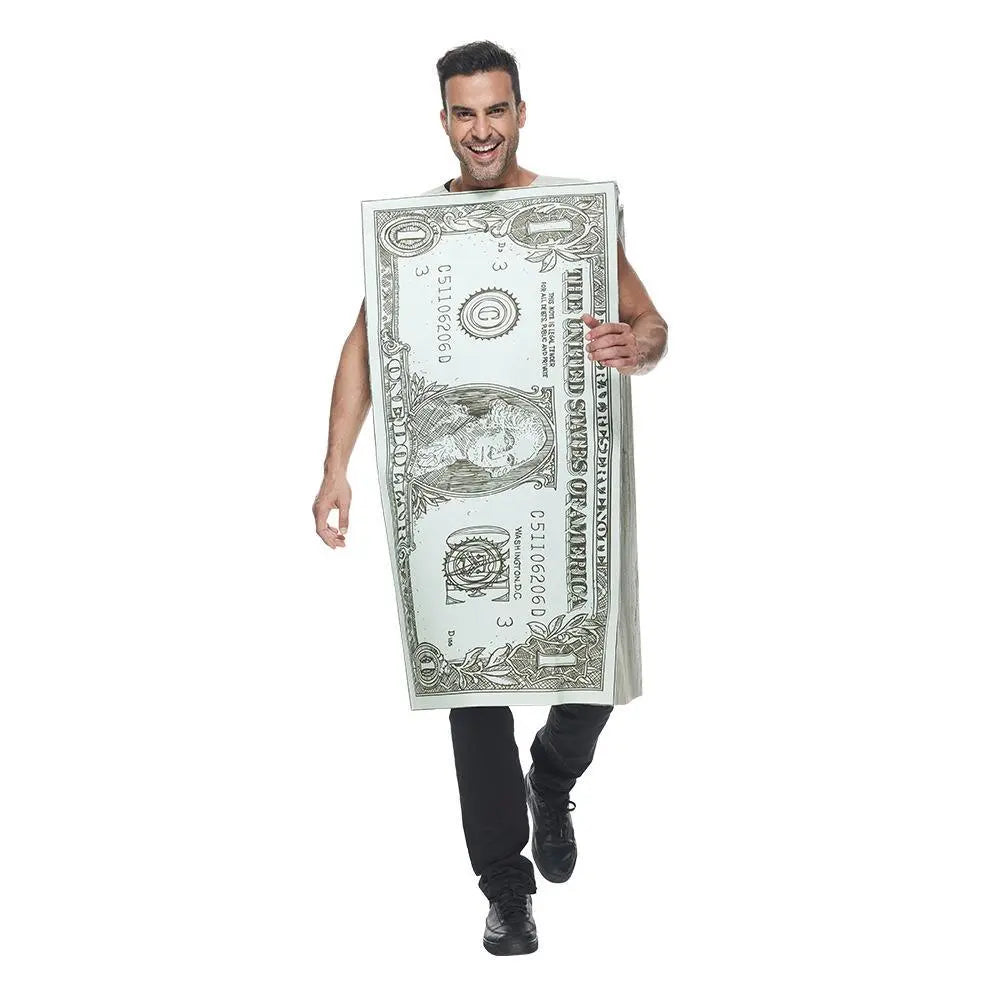 Dollar Costume Halloween Cash Costume Funny Money Maker Adult Men Women - Pajamasbuy