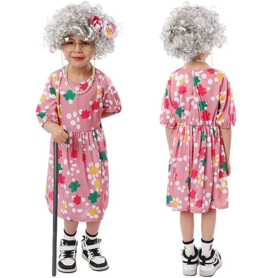 Grandma Cosplay Costume Halloween Children's Day Party Stage Performance Outfit - Pajamasbuy