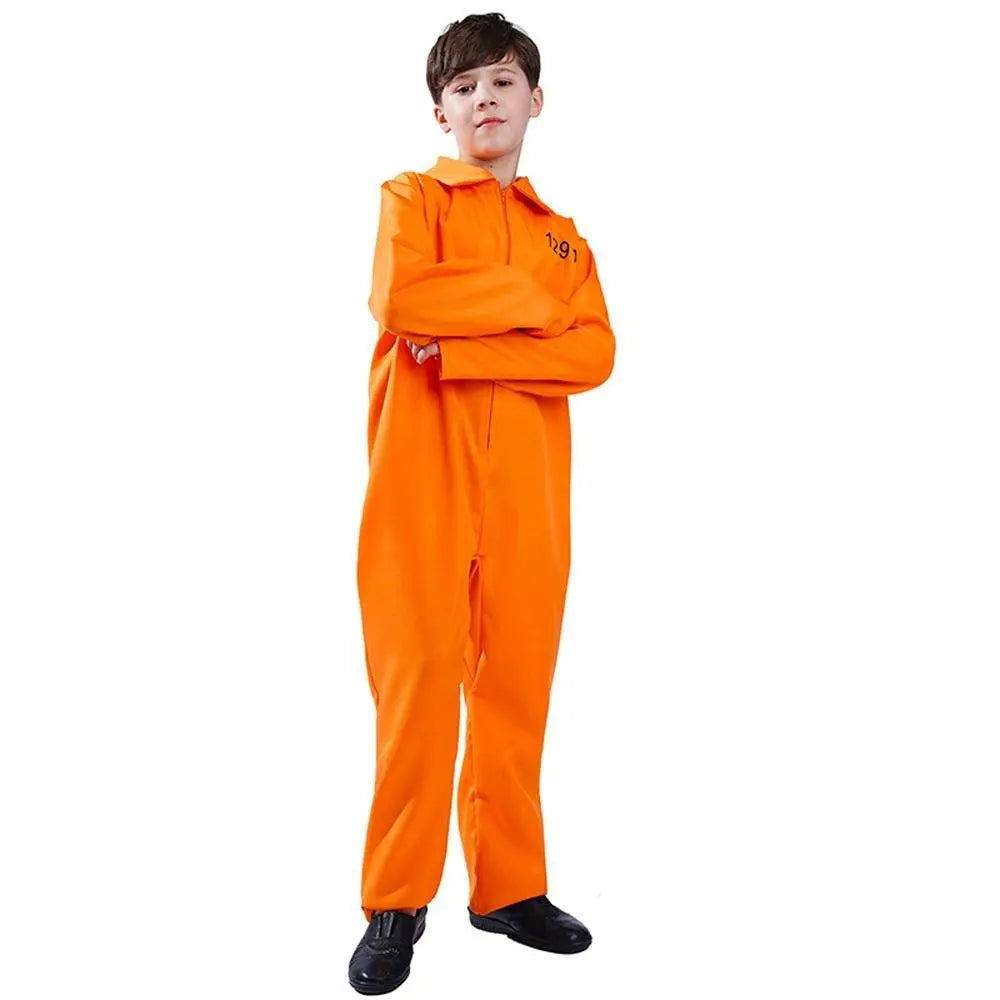 Halloween Boy's Costumes Prisoner Stage Performance Jumpsuit Cosplay Costume - Pajamasbuy
