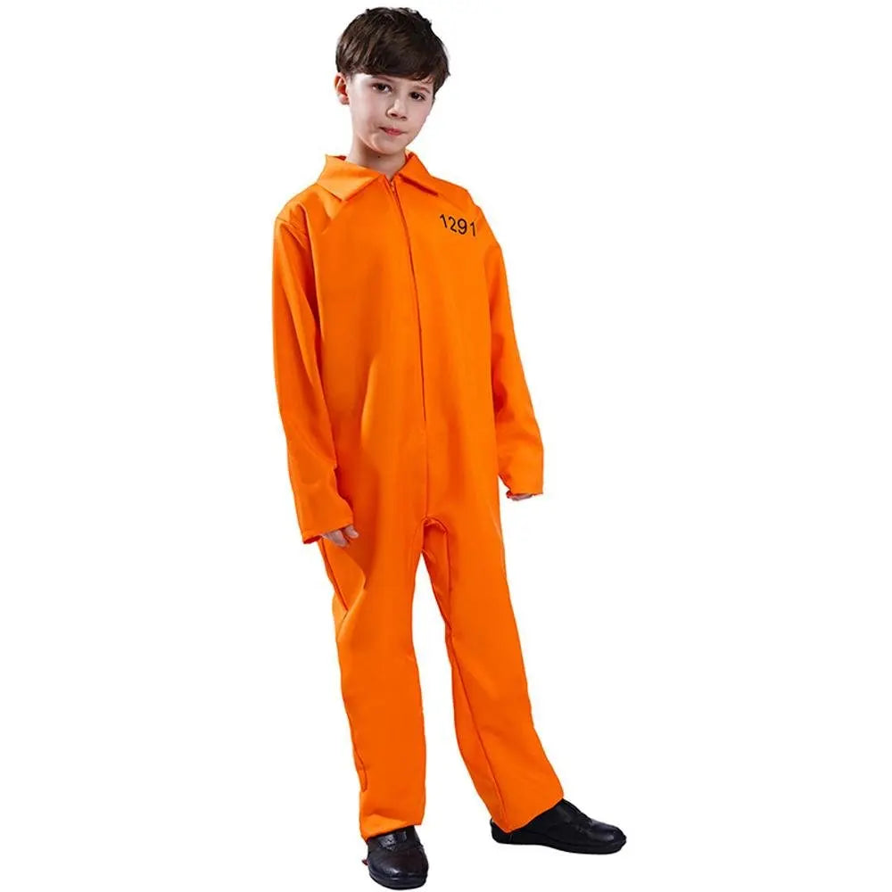 Halloween Boy's Costumes Prisoner Stage Performance Jumpsuit Cosplay Costume - Pajamasbuy