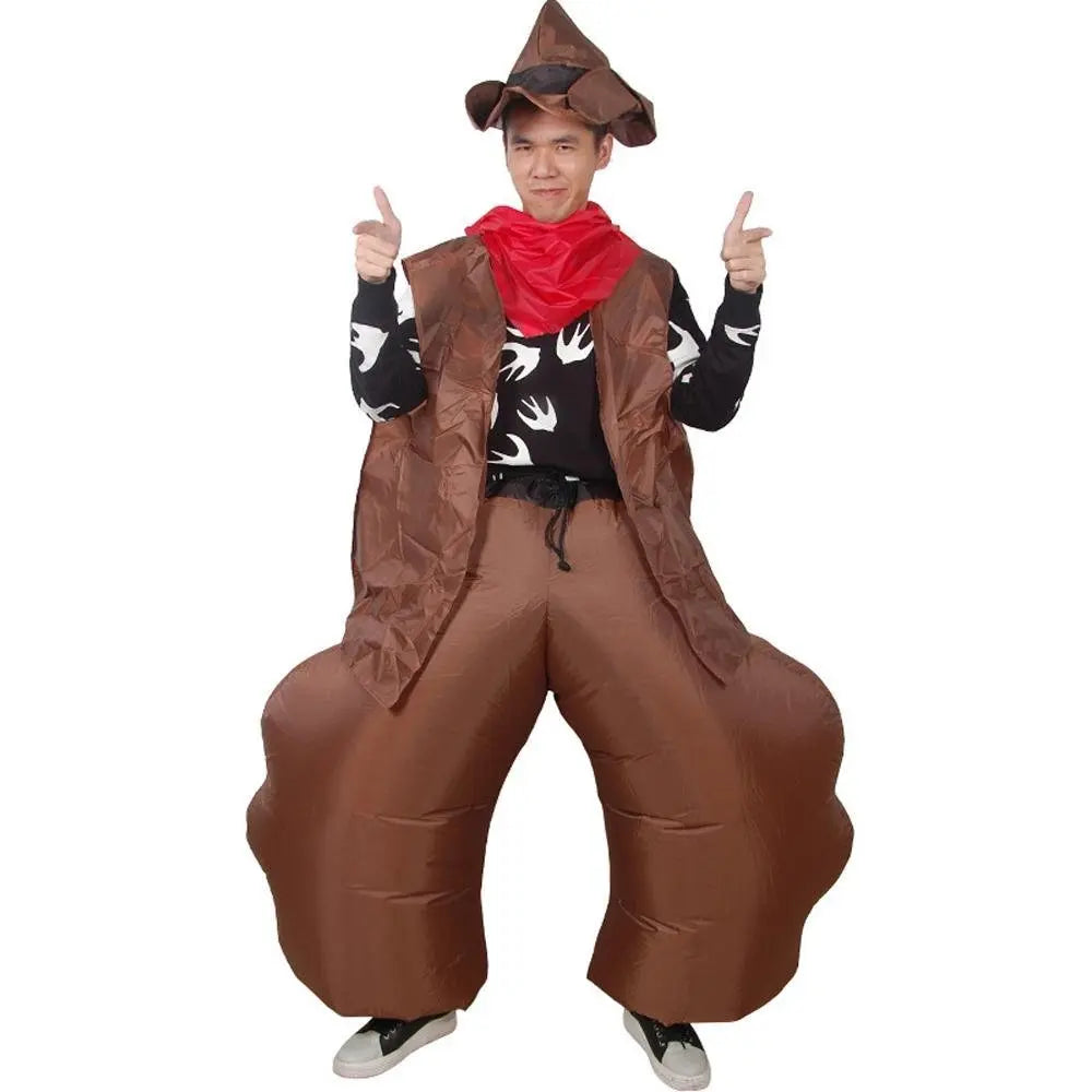 Halloween Cowboy Gunslinger Inflatable Party Stage Performance Cosplay Costume - Pajamasbuy