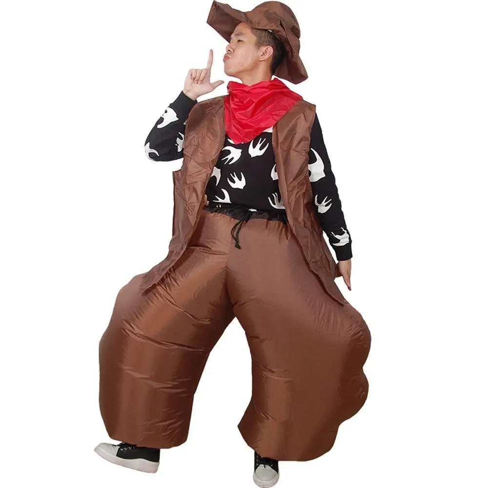 Halloween Cowboy Gunslinger Inflatable Party Stage Performance Cosplay Costume - Pajamasbuy
