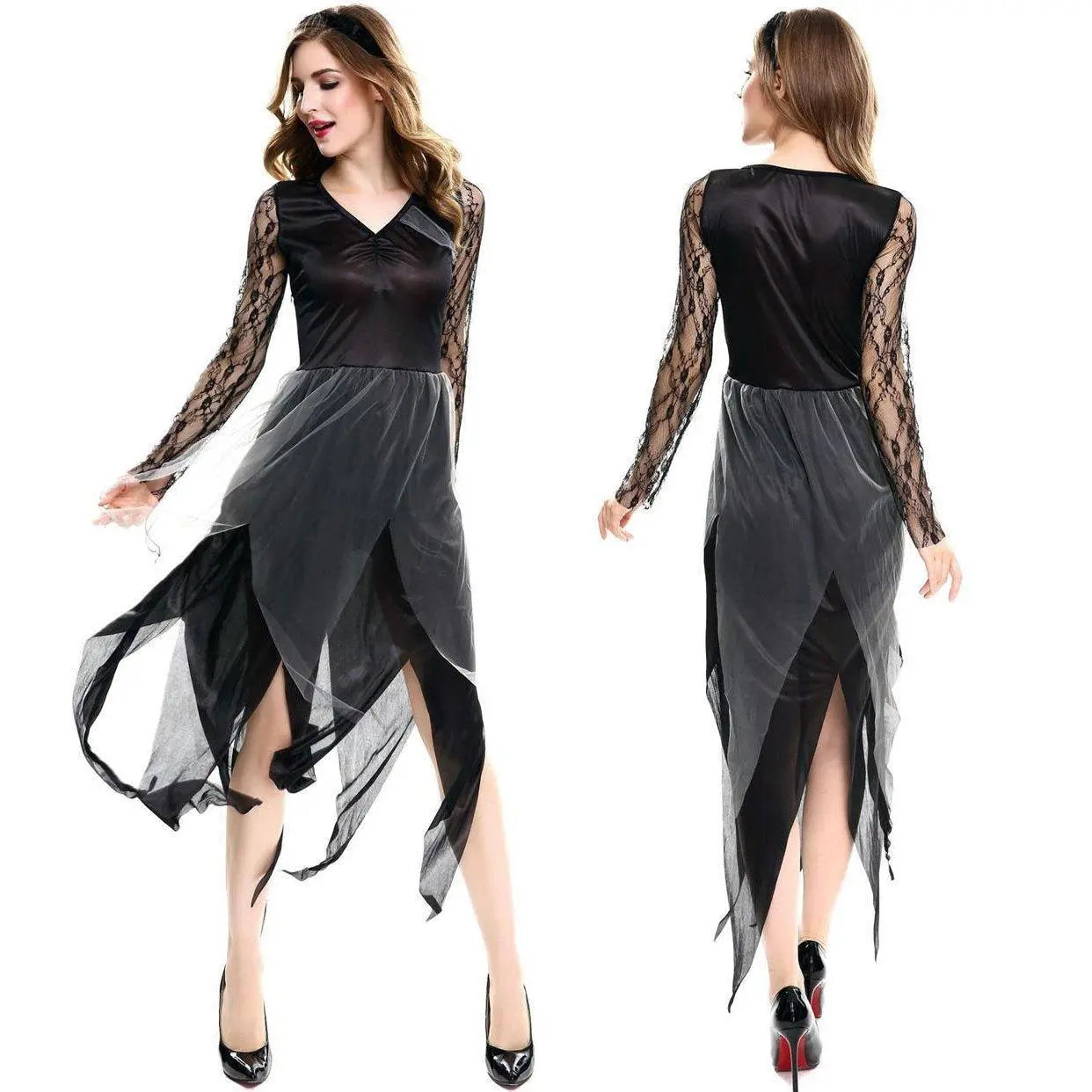 Halloween vampire dress gauze ghost bride costume cosplay stage play female zombie dress uniform - Pajamasbuy