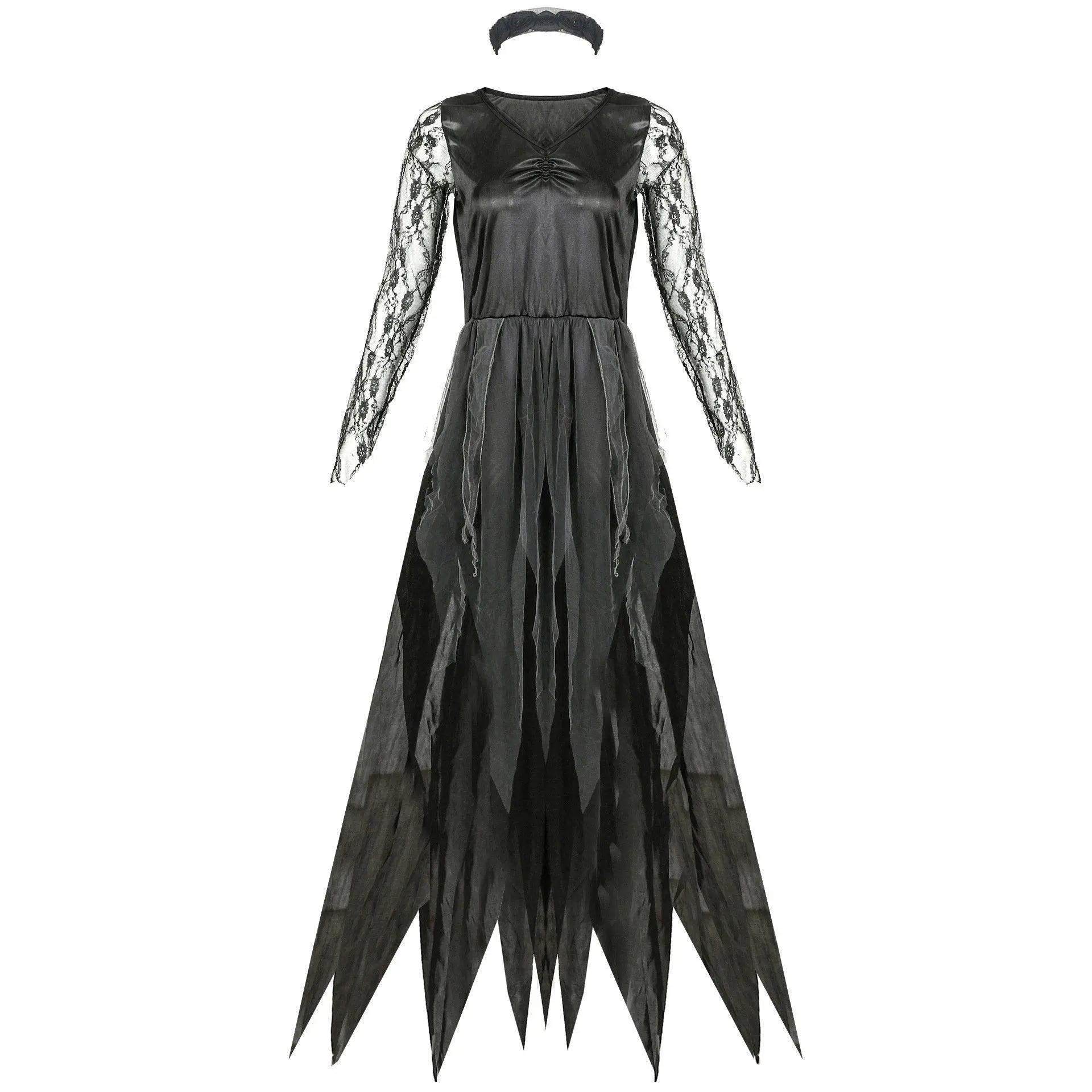 Halloween vampire dress gauze ghost bride costume cosplay stage play female zombie dress uniform - Pajamasbuy