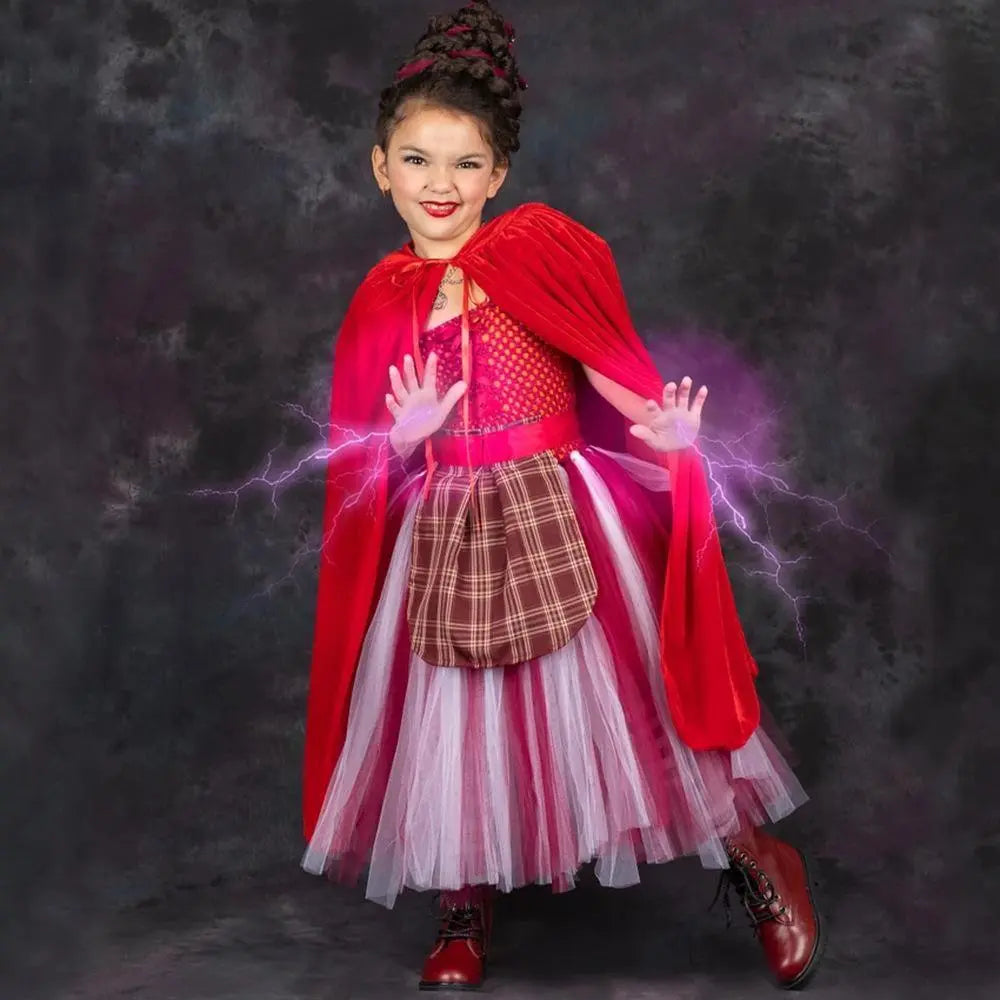 Hocus Pocus Sanderson Winifred Sarah Mary Costume sisters Tutu Dress for kids Girl Halloween Party Gift - Pajamasbuy