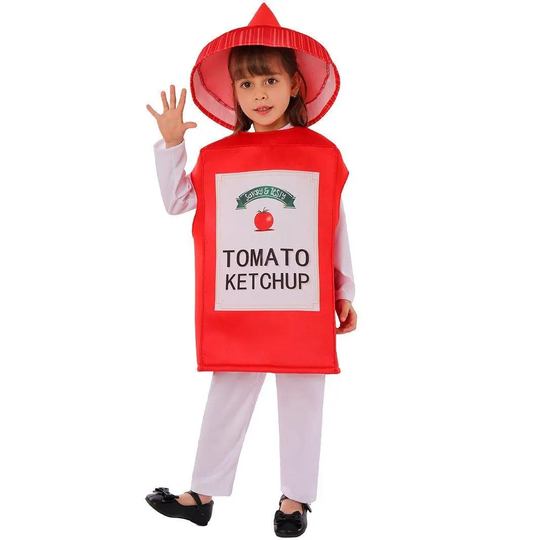 Ketchup Kids Funny Stage Performance Cosplay Costumes Halloween - Pajamasbuy