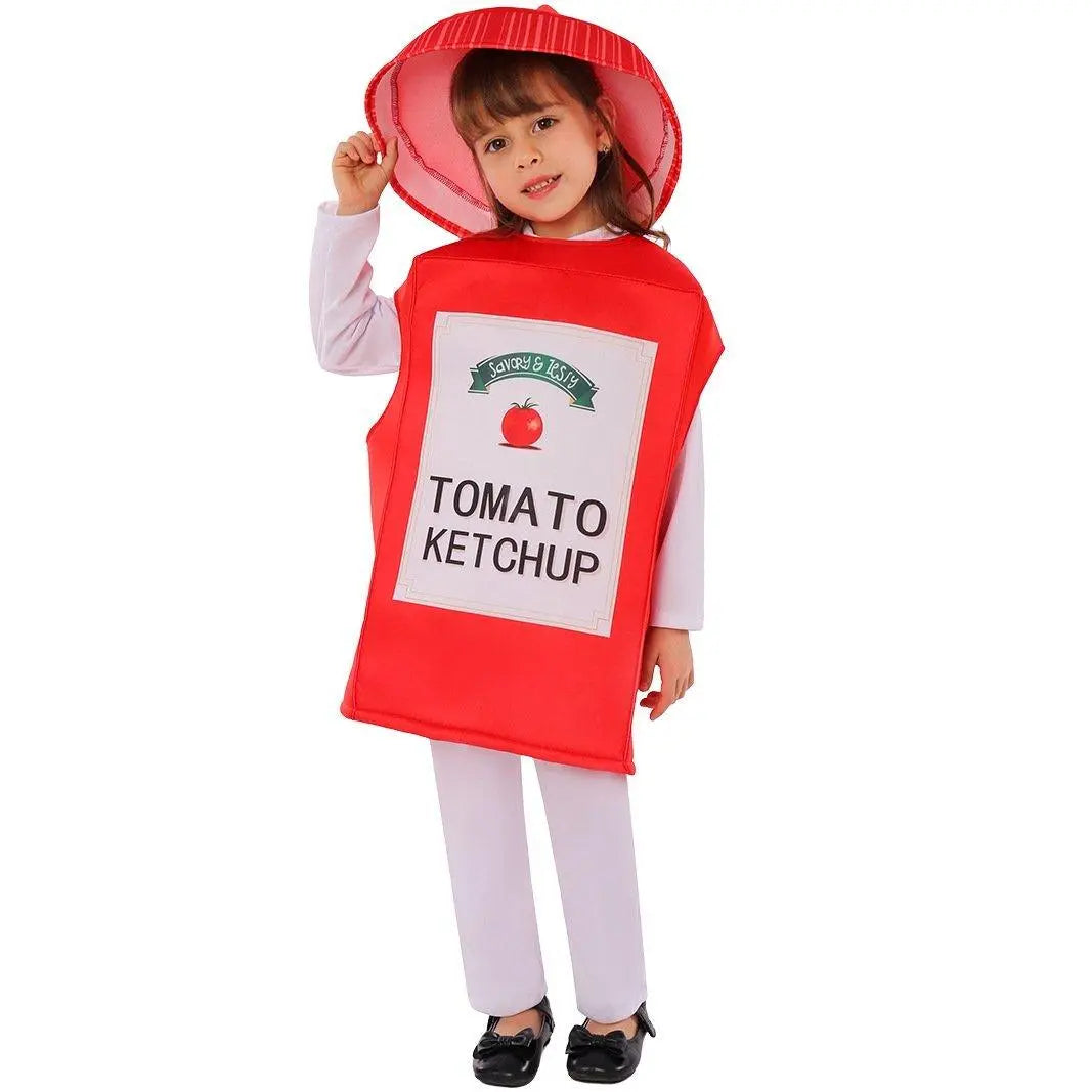 Ketchup Kids Funny Stage Performance Cosplay Costumes Halloween - Pajamasbuy