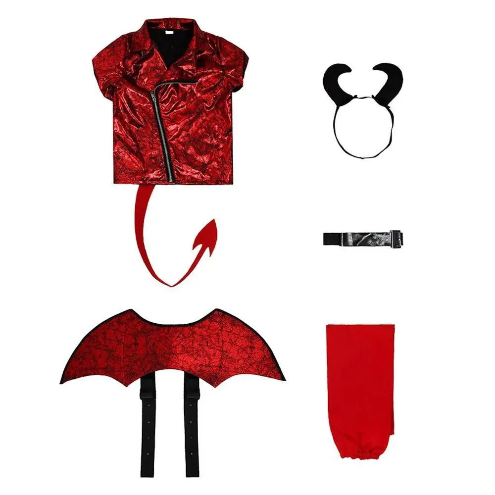 Kid's Punk Style Little Devil Costume Halloween Stage Cosplay - Pajamasbuy