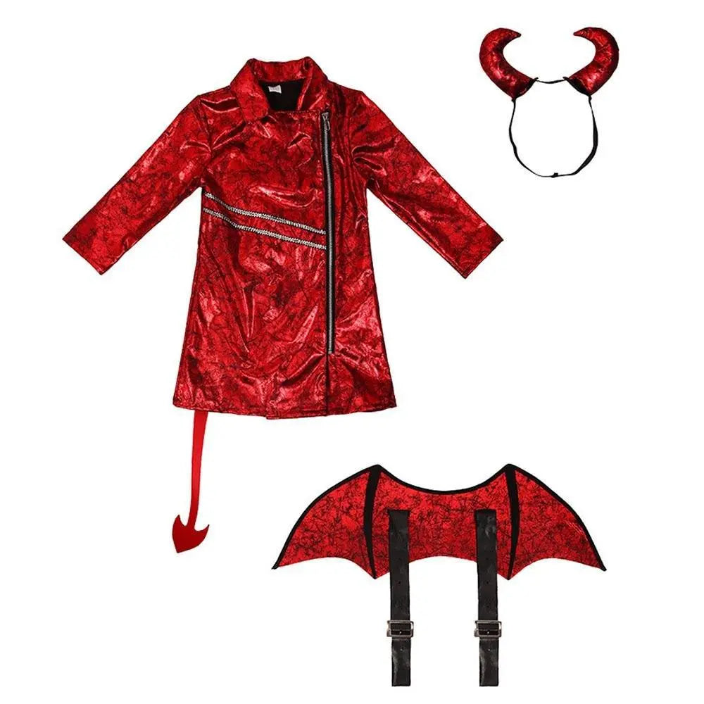 Kid's Punk Style Little Devil Costume Halloween Stage Cosplay - Pajamasbuy