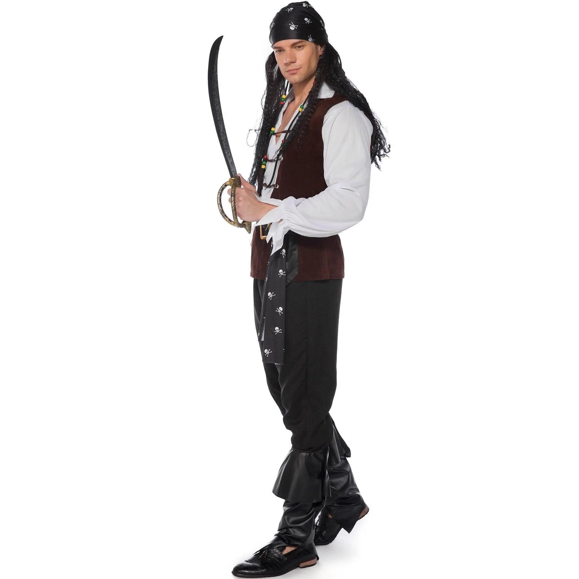 Male Pirate Outfit Vintage Cosplay Costume Carnival Halloween For Mens - Pajamasbuy