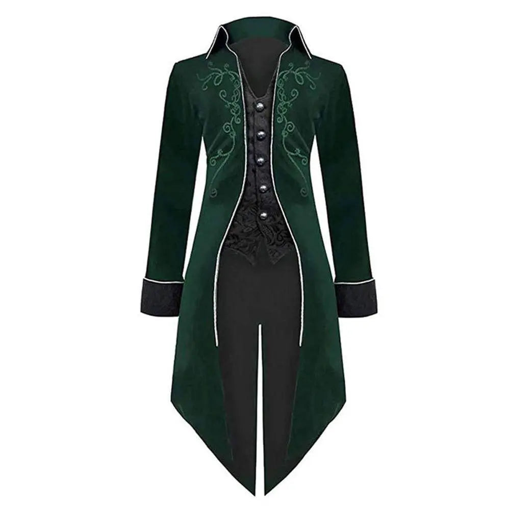 Medieval Steampunk Tailcoat Halloween Costumes Vampire Gothic Jackets Vintage Coat For Men - Pajamasbuy